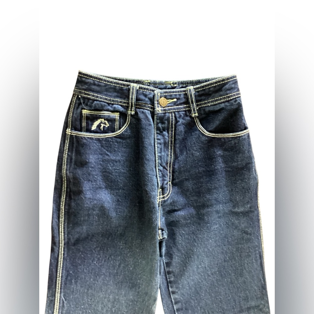 VTG Jordache white side stripe high rise straight leg Size 27 x L - Picture 3 of 7